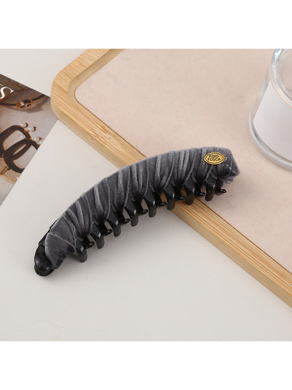 Beau - Curved Velvet Wrapped Hair Clip