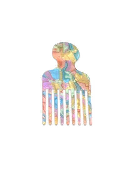 Camerow - Fashionable Marble Pattern Acetate Hair Comb