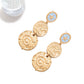 Earedge - Baroque Inspired Long Drop Alloy Earrings