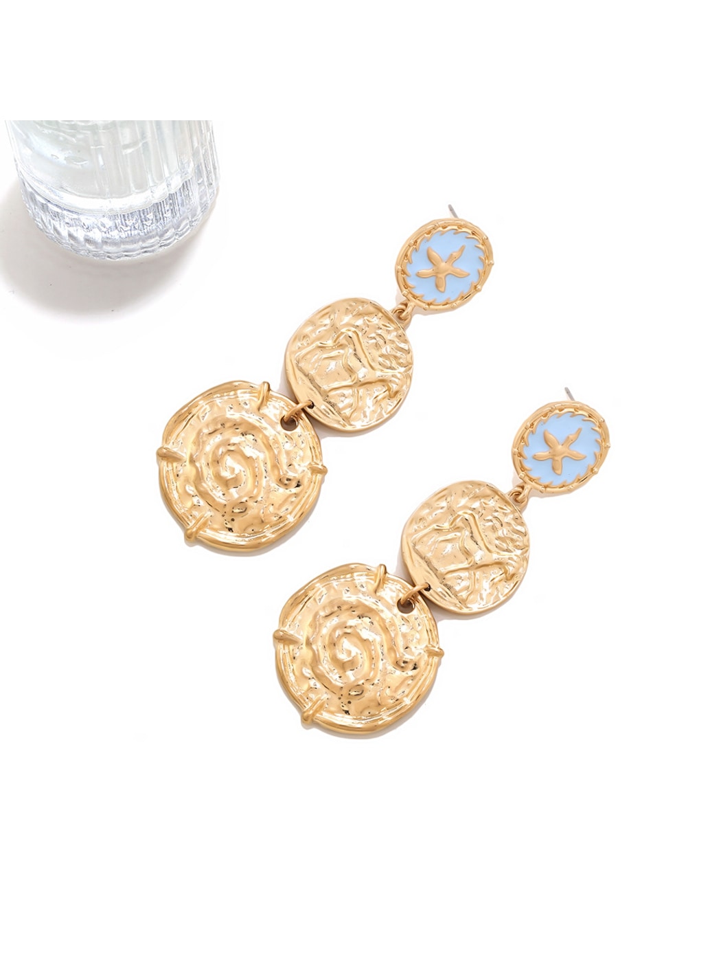 Earedge - Baroque Inspired Long Drop Alloy Earrings