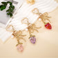 Keypus - Cartoon Strawberry Pendant Bow Bag Charm