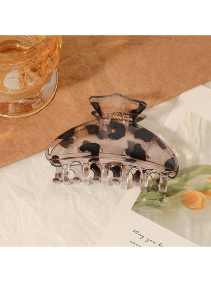 Beau - Leopard Print Half Round Claw Clip