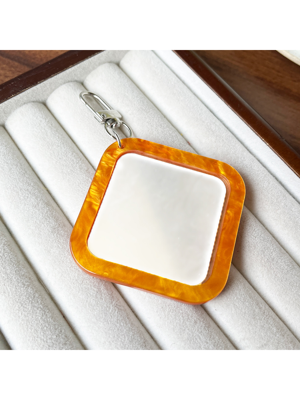 Keypus - Acrylic Square Mirror Bag Charm Keychain