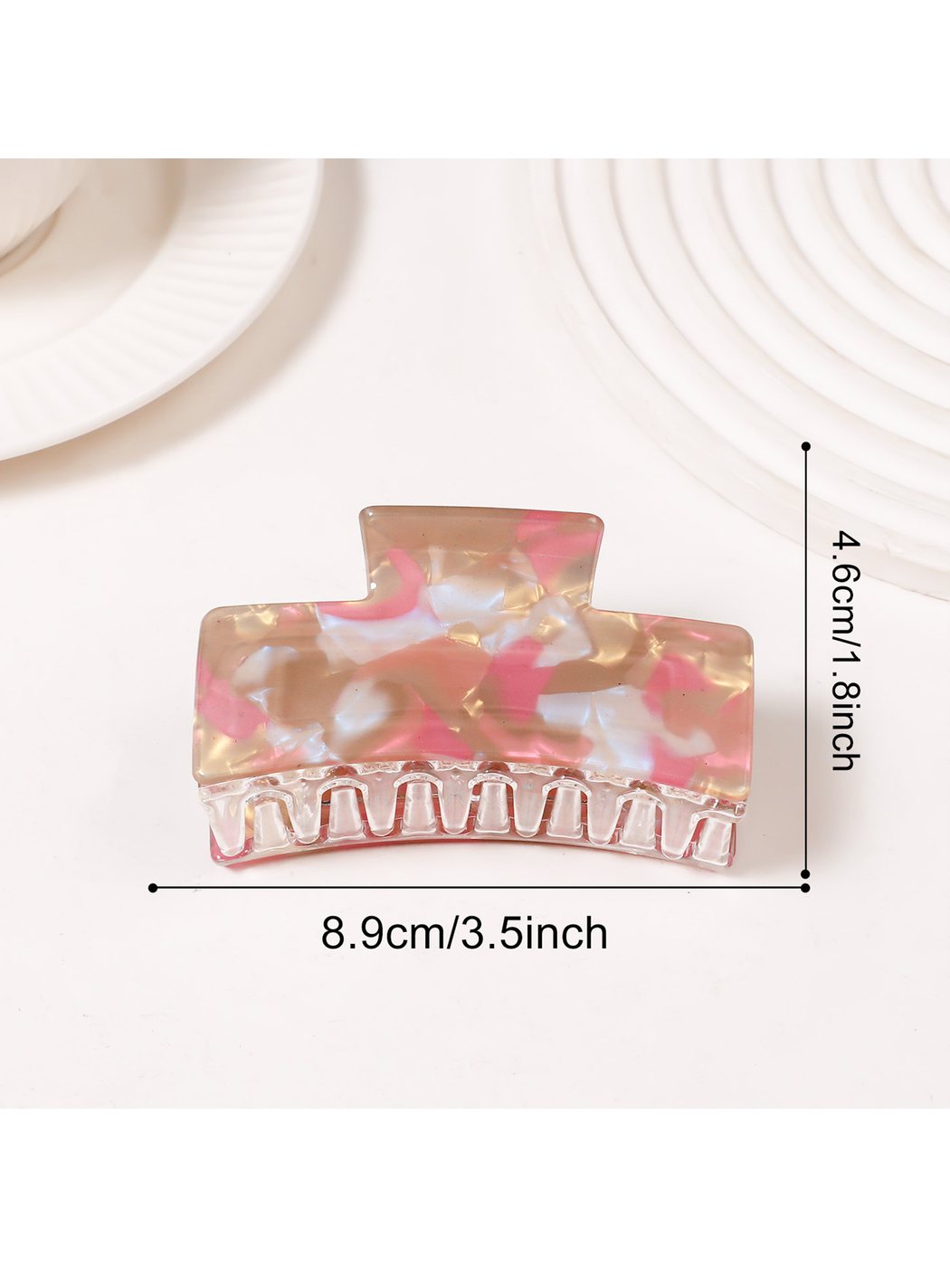Beau - Iridescent Textured Square Claw Hair Clip