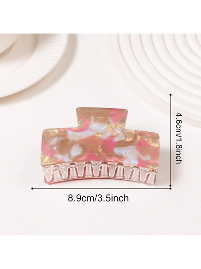 Beau - Iridescent Textured Square Claw Hair Clip