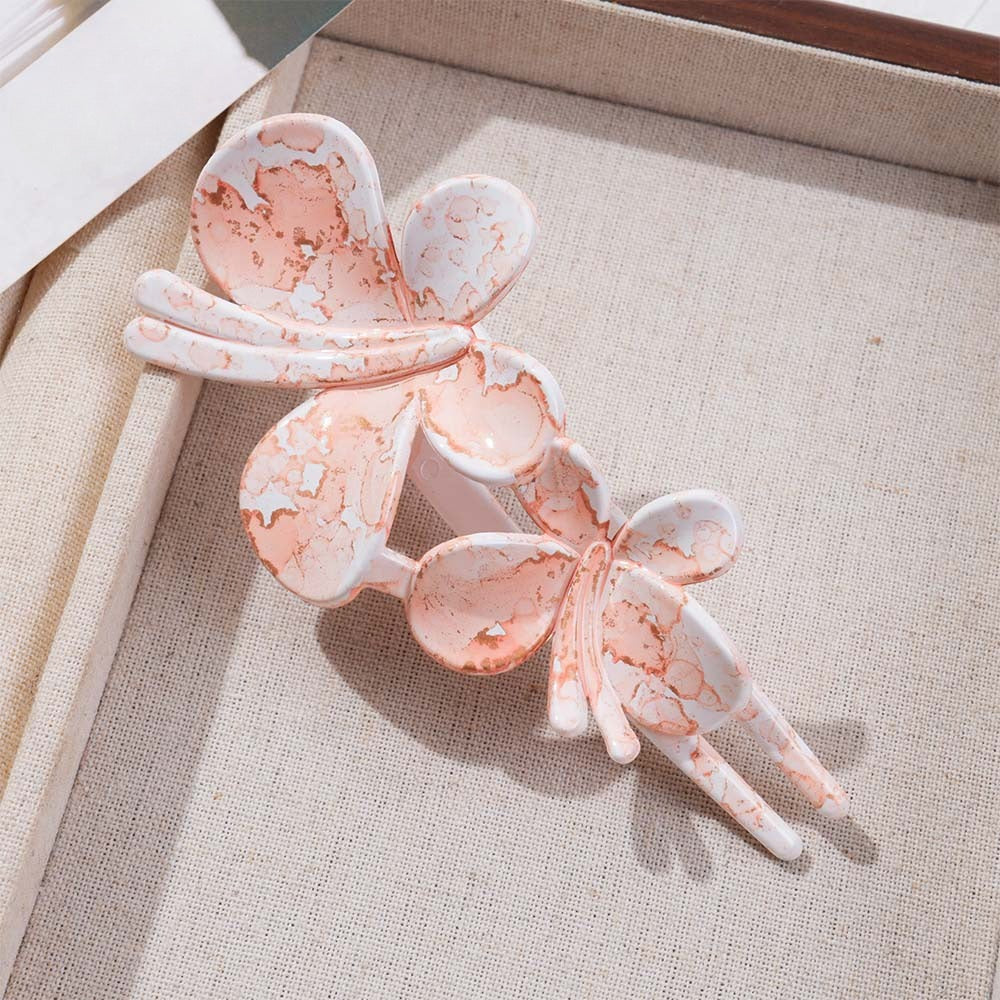 Beau - Marble Patterned Elegant Hair Clip