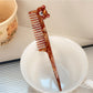 Camerow - Cartoon Animal Acetate Long Handle Comb