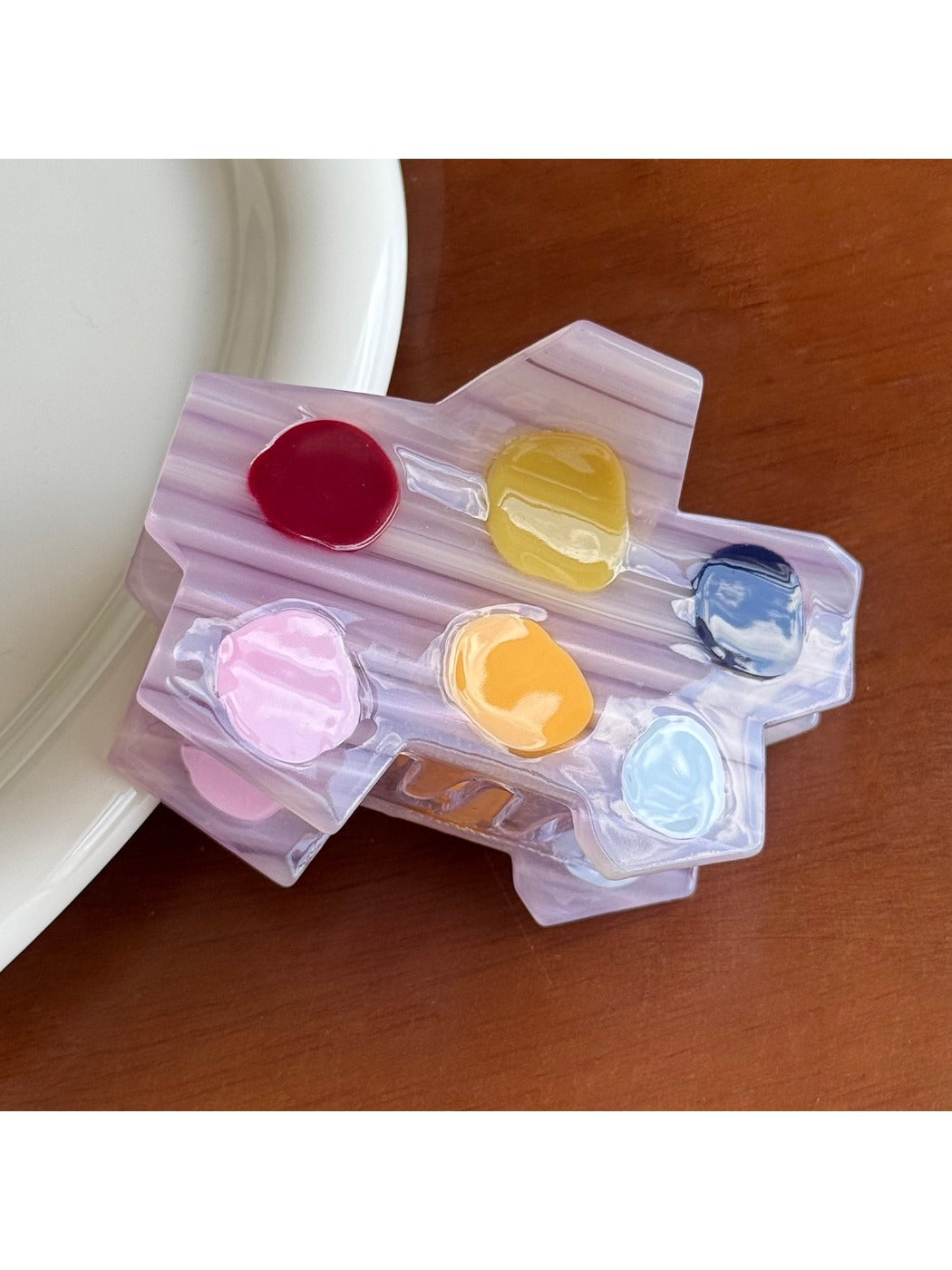 Beau - Creative Irregular Acetate Hair Claw Clip with Dots