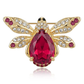 Brovia - Alloy Bee Accent Fashion Brooch Pin Accessory