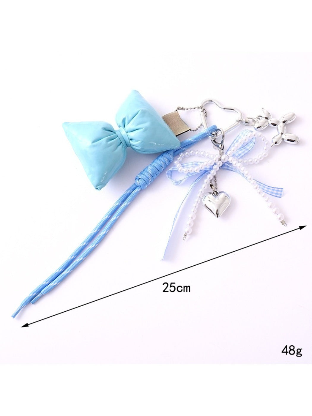 Keypus - Bow Heart-Shaped Woven Cord Keychain