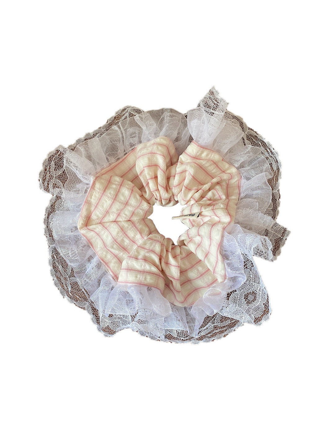 Gifty - Macaron Pastel Lace Trimmed Scrunchies