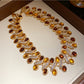 Nozari - Retro Oval Geometric Rhinestone Accent Necklace