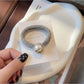 Gifty - Bow Faux Bead Polyester Hair Tie