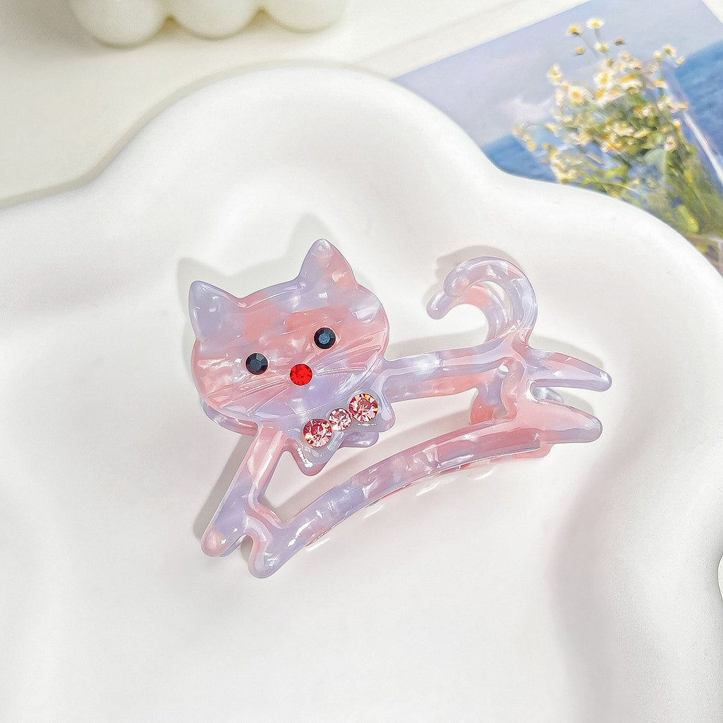Beau - Openwork Cat Shape Decorative Claw Clip