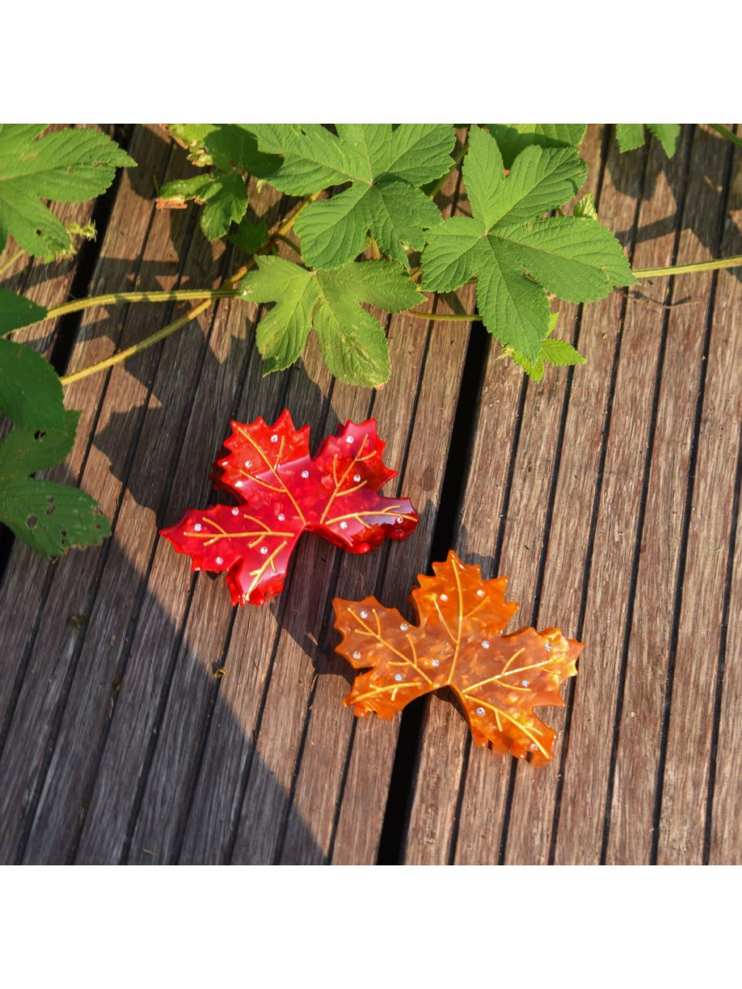 Beau - Simulated Maple Leaf Acetate Hair Claw Clip