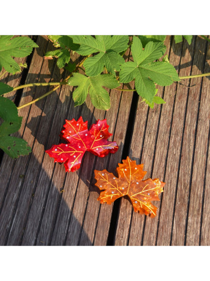 Beau - Simulated Maple Leaf Acetate Hair Claw Clip