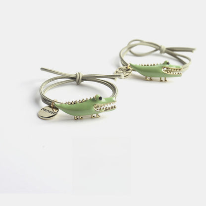 Gifty - Crocodile Charm Polyester Alloy Hair Tie