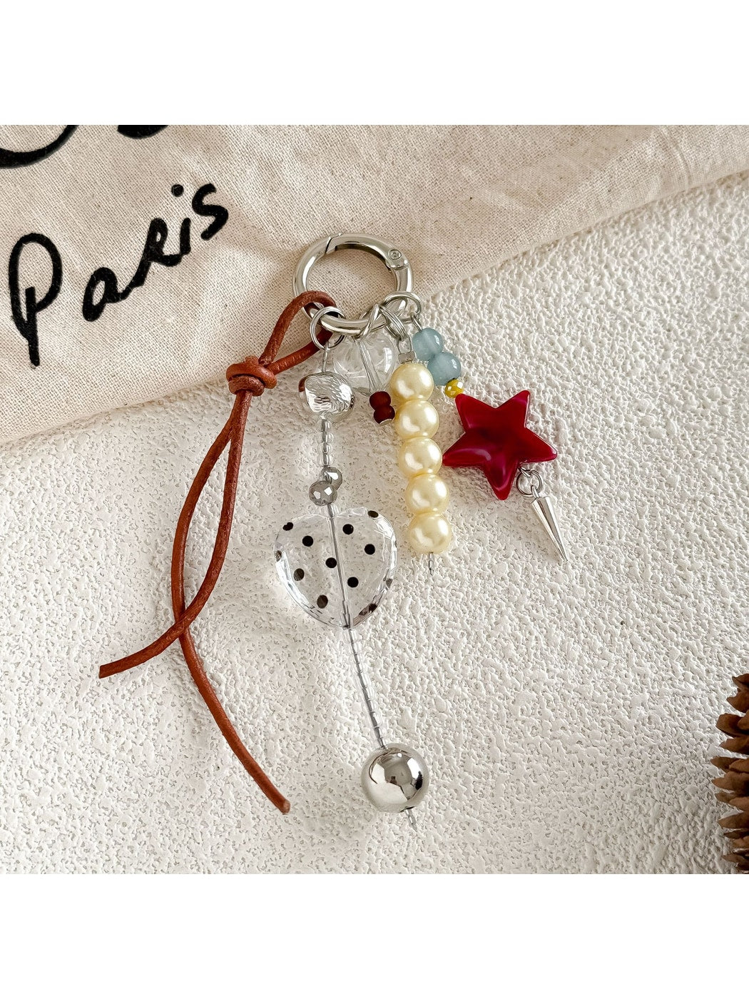 Keypus - Decorative Beaded Star Bag Charm Keychain