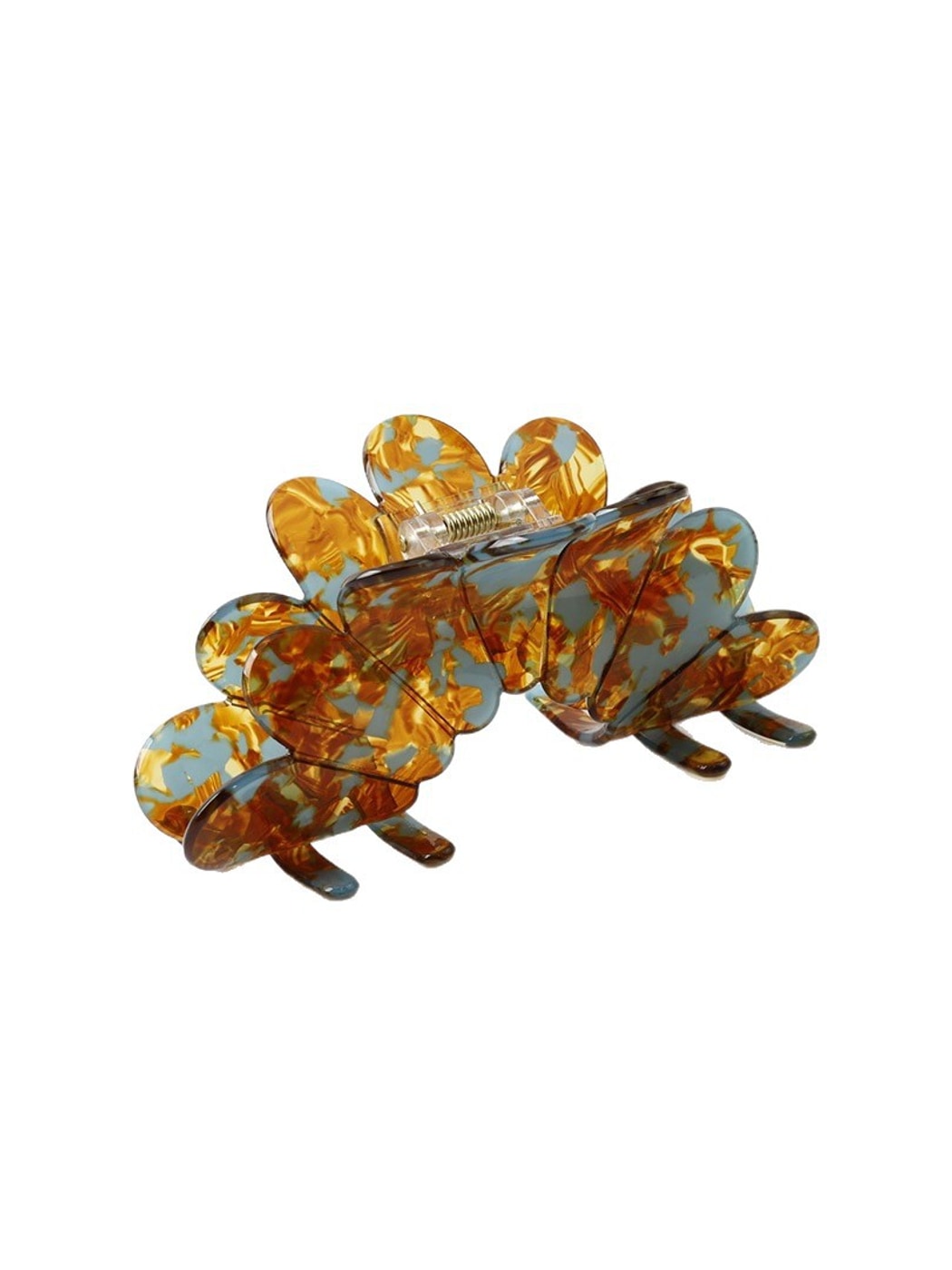 Beau - Flower Shape PVC Painted Finish Claw Clip