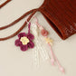 Keypus - Bohemian Floral Bead Bag Pendant Keychain