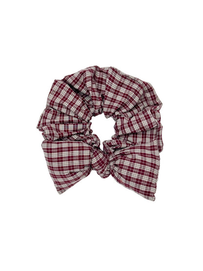 Gifty - Plaid Bow Scrunchie Hair Tie