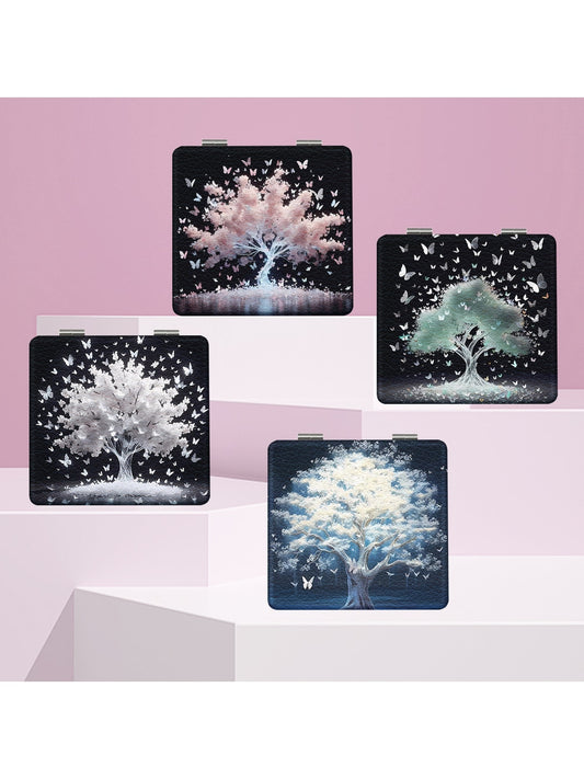Mirroray - Butterfly Tree Pattern Compact Folding Mirror
