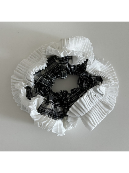 Gifty - Ruffled Minimalist Polyester Hair Scrunchie