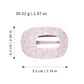 Beau - Retro Printed Oval PVC Claw Hair Clip