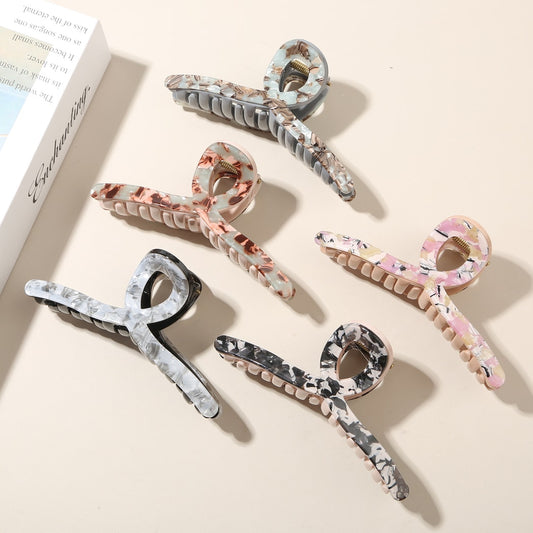 Beau - Geometric Line Acetate Fiber Hair Claw Clip