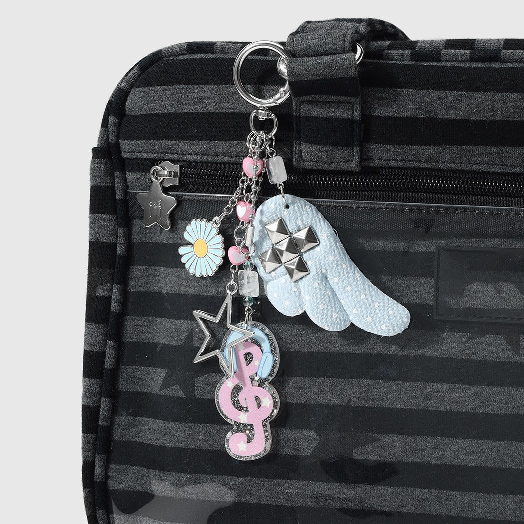 Keypus - Cartoon Wing and Star Pendant Keychain
