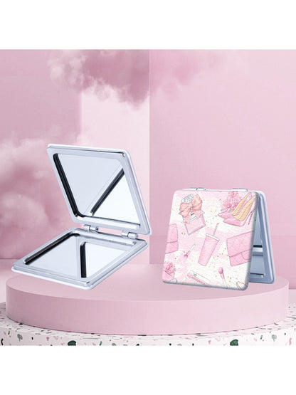 Mirroray - Decorative Printed Glass Folding Makeup Mirror
