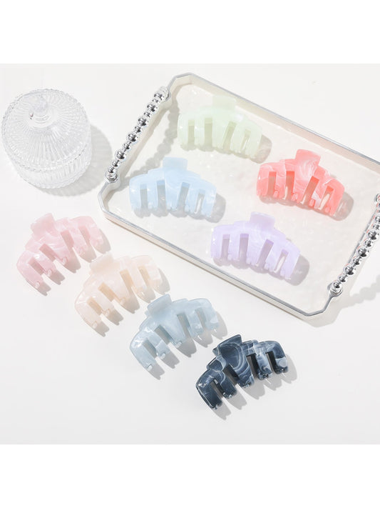 Beau - Marbled Finish Plastic Shark Style Claw Clip