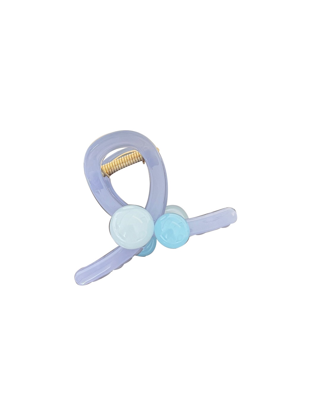 Beau - Rounded Geometric Alloy and Acrylic Claw Clip