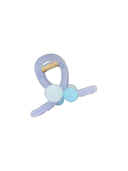 Beau - Rounded Geometric Alloy and Acrylic Claw Clip
