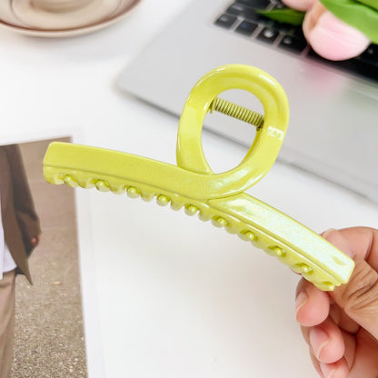 Beau - Geometric Plastic Line Detail Claw Hair Clip