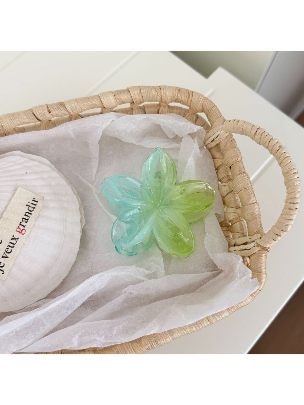 Beau - Gradient Plumeria Style Claw Hair Clip