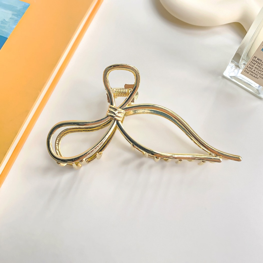 Beau - Cool Toned Geometric Line Elegant Claw Clip