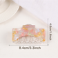 Beau - Large Square Marbled Texture Claw Clip
