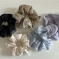 Gifty - Solid Mesh Lace Trim Oversized Scrunchie