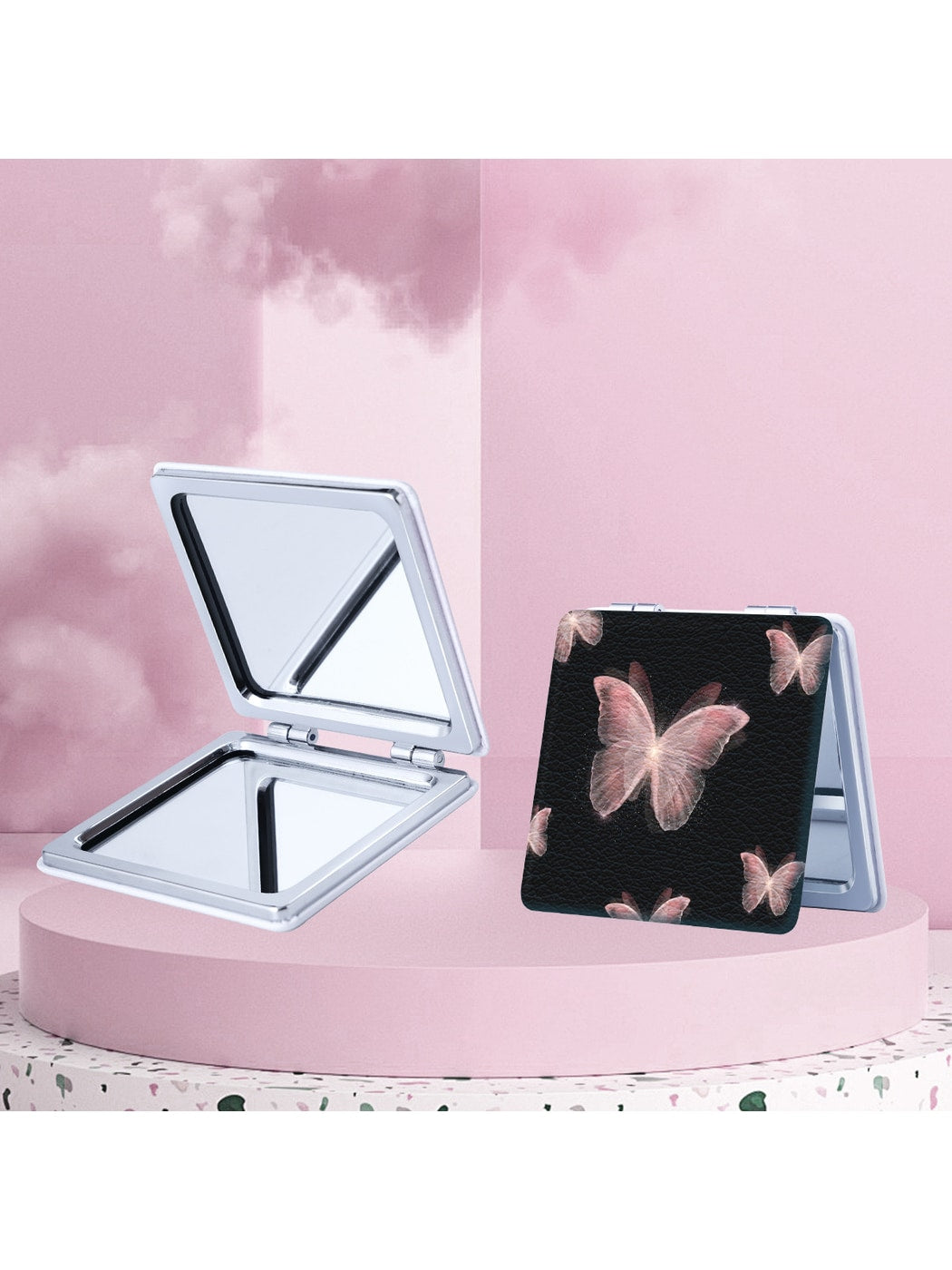 Mirroray - Butterfly Pattern Folding Makeup Mirror