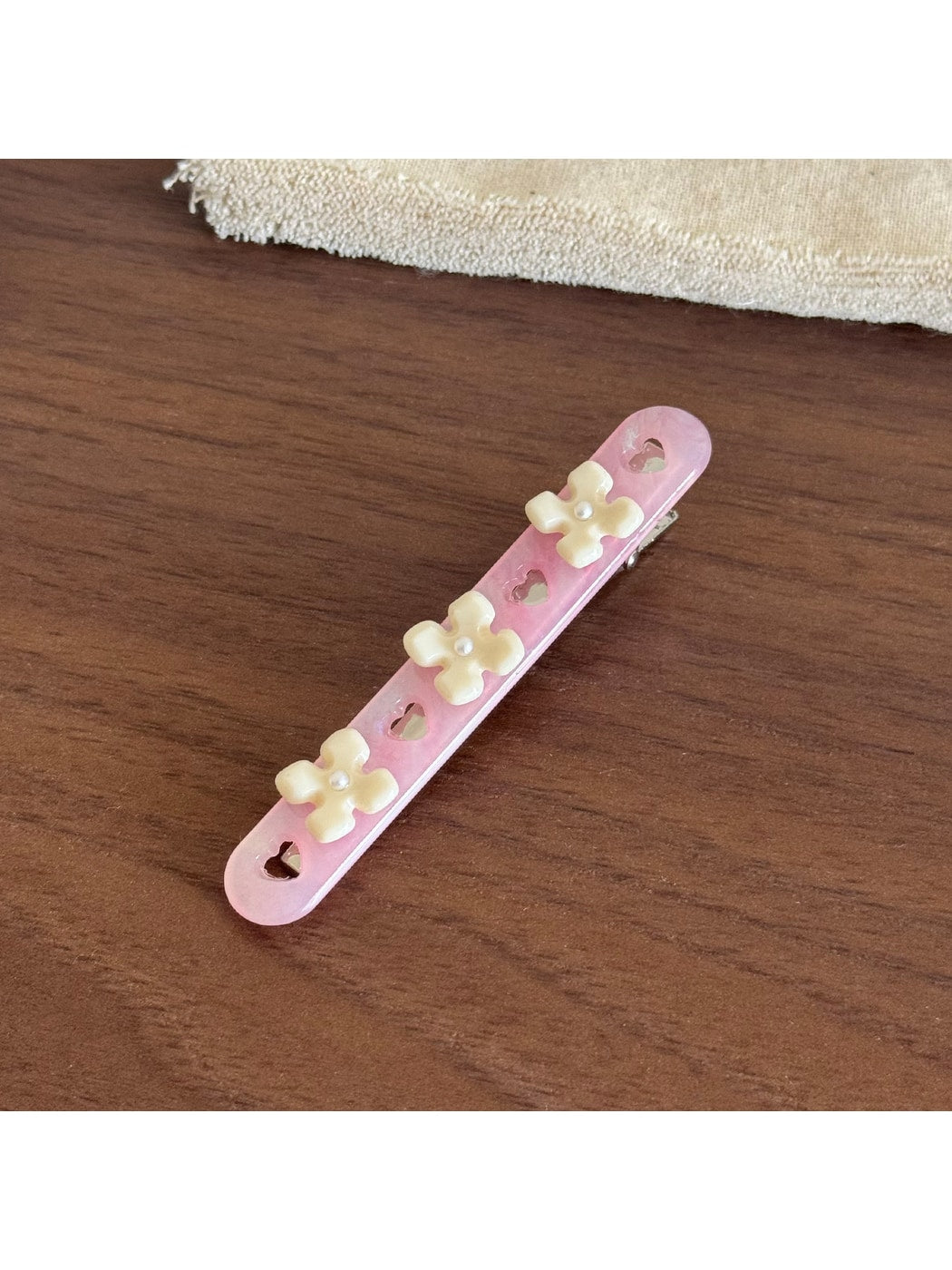 Beau - Sweet Floral Acetate Side Bangs Hair Clip