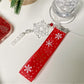 Keypus - Snowflake Ribbon Drop Detail Bag Charm Keychain