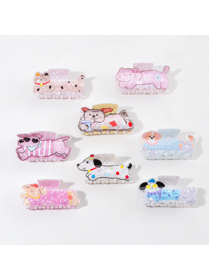 Beau - Cartoon Animal Glitter Finish Claw Clip