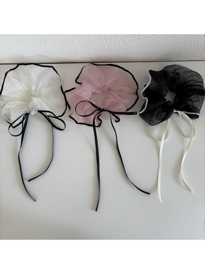 Gifty - Minimal Bow Ribbon Oversized Scrunchie