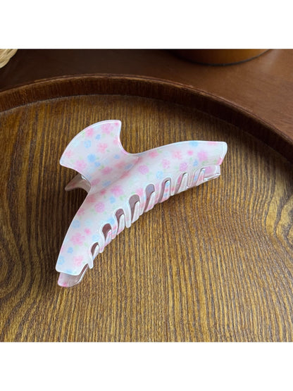 Beau - Sweet Floral Print Acrylic Claw Clip