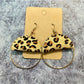 Earedge - Artificial Leather Statement Patchwork Earrings