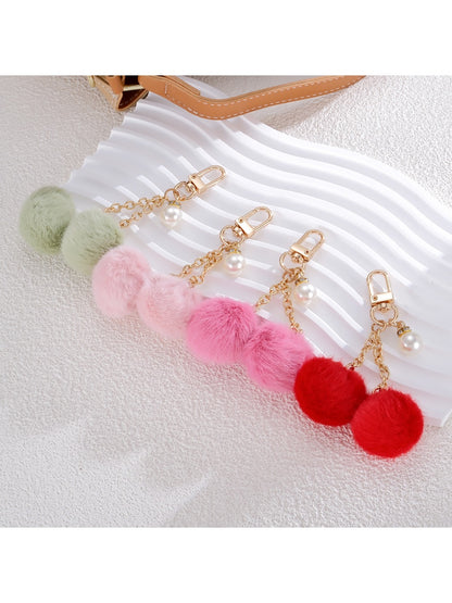 Keypus - Double furball pendant keychain