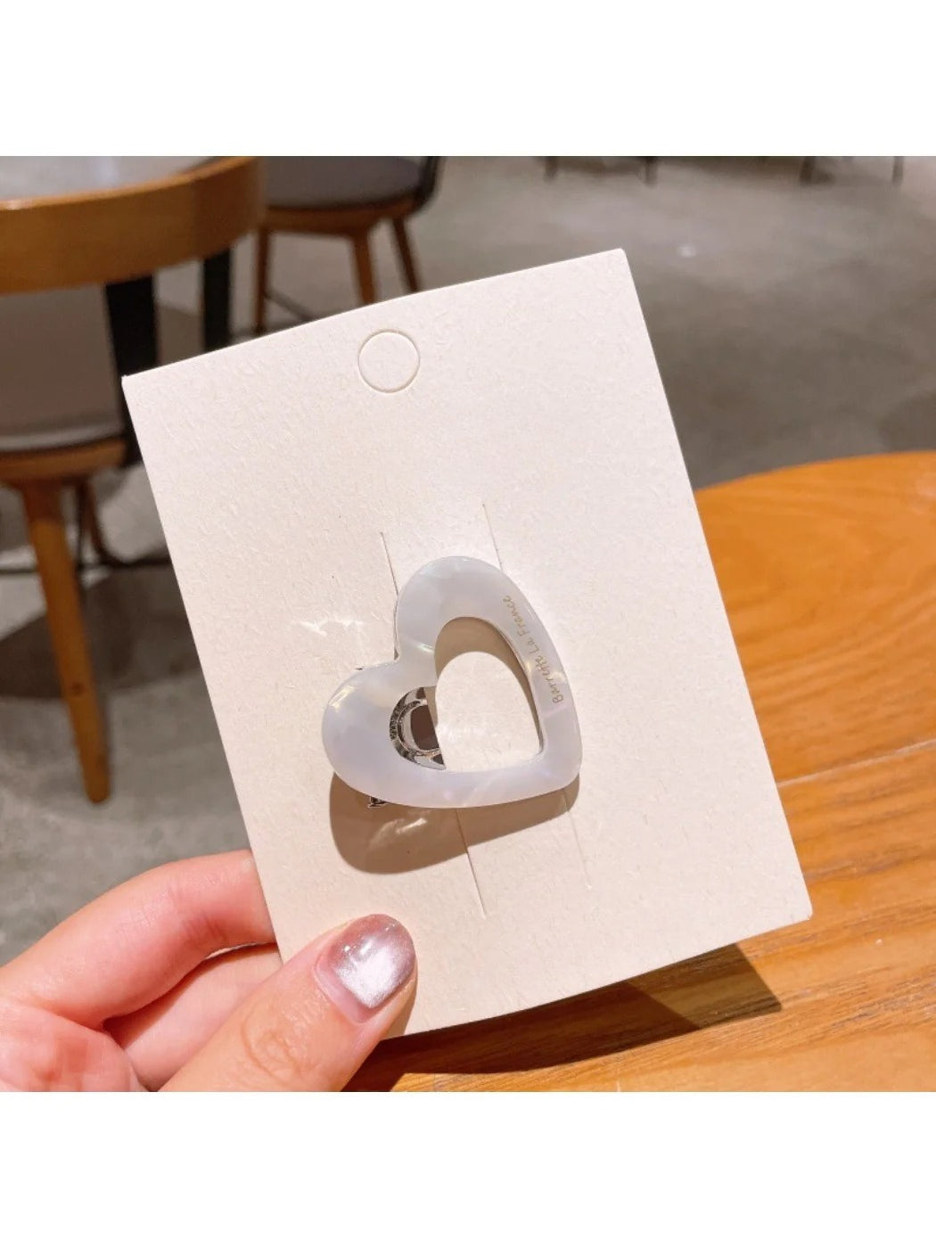 Beau - Beautiful Heart Shaped Acetate Hair Clip