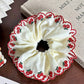 Gifty - Cherry Scalloped Edge Polyester Scrunchie