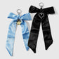 Keypus - Heart Charm Satin Bow Keychain